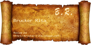 Brucker Rita névjegykártya